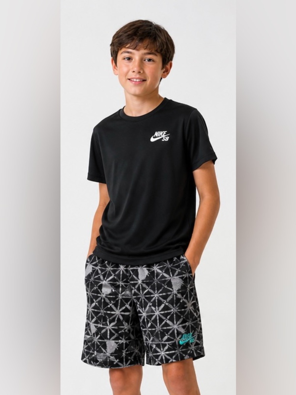 Nike Black & Gray Shorts  with Logo